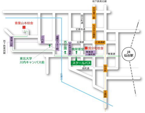 青葉山校舎地図