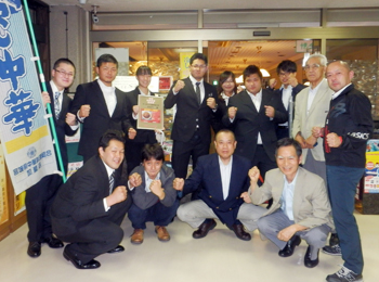 赤門鍼灸柔整専門学校柔道部祝賀会会場